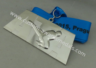 Materiale in lega di zinco delle medaglie di karatè del ODM dell'OEM con il professionista d'argento di placcatura