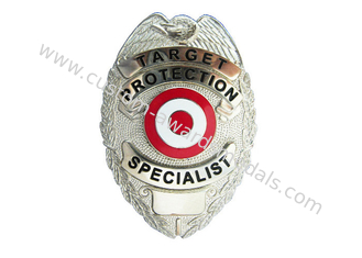 la polizia della stampa con matrice di acciaio del metallo 3D Badge, distintivi del ricordo della fibula con la placcatura di TwoTones