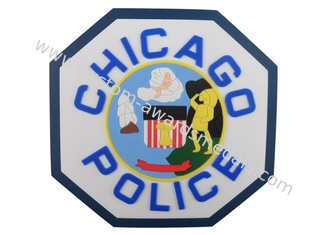 Sottobicchiere del PVC della polizia su ordinazione di Chicago 2D, sottobicchieri su ordinazione della bevanda per la bevanda, birra