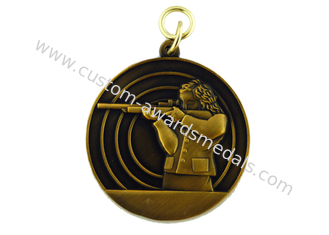 La medaglia in lega di zinco 3D di doratura antica, muore medaglie per la riunione di sport, l'esercito, premi della colata