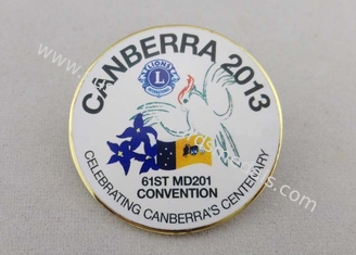 Abitudine dura d'ottone d'imitazione di Pin del risvolto dello smalto di Canberra con stampa di CMYK