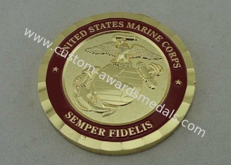 Il corpo della marina di U.S.A. ha personalizzato le monete, lo smalto molle a 2.0 pollici e l'ottone per SEMPER FIDELIS