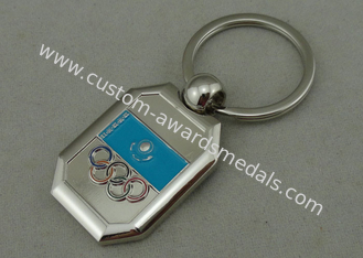 Keychain di pubblicità olimpico in lega di zinco la pressofusione con la placcatura d'argento