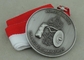 La placcatura d'argento antica delle medaglie maratone d'argento antiche delle medaglie della pressofusione 3D