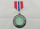 Premi su ordinazione con il nastro, stampa offset d'ottone della medaglia della ricompensa rotonda