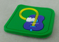 Il PVC molle assegna il 2D magnete del frigorifero del sottobicchiere del PVC, la plastica verde 3D Keychain