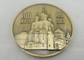 I distintivi in lega di zinco del ricordo della Russia con 3D progettano e l'oro dell'oggetto d'antiquariato per i premi