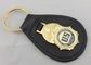 Keychains di cuoio personale ottone con doratura, catena chiave del cuoio dell'agente degli Stati Uniti
