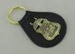 La stampa con matrice di acciaio ha personalizzato Keychains di cuoio con l'emblema dell'ottone dell'oggetto d'antiquariato 3D