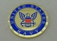 La marina di Stati Uniti ha personalizzato la moneta da d'ottone muore di pollice impressionante e 1 3/4, scatola trasparente imballata