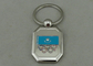 Keychain di pubblicità olimpico in lega di zinco la pressofusione con la placcatura d'argento
