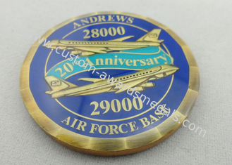 il rame del metallo 3D/in lega di zinco/peltro hanno personalizzato la moneta di Air Force One per i premi, con a incisione laser