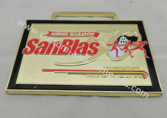 La medaglia maratona in lega di zinco di SanBlas Medio di alta qualità con smalto molle, la pressofusione, doratura