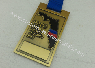 Medaglia bronzea antica dello smalto del metallo per gli sport maratona con rifinitura dell'oro