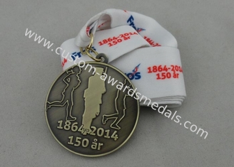 Placcatura d'ottone di sport di riunione di stampa del nastro dell'oggetto d'antiquariato maratona della medaglia