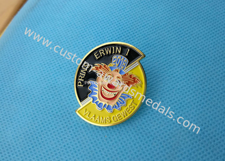 Il Pin morbido dello smalto di promozione di affari, distintivo di Pin di Prins Erwin Carnaval muore timbrato