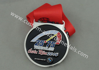 La medaglia molle dello smalto di triathlon in lega di zinco la pressofusione Costa Rica 2014