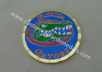 Gli alligatori che di Florida 3/4 di pollice ha personalizzato le monete, d'ottone muoiono impressionante con smalto molle