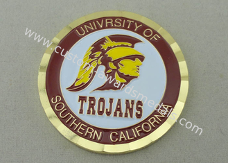 Monete personali timbrate ottone dell'università della California del Sud con il bordo del taglio del diamante