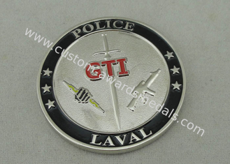 La polizia di Laval in lega di zinco moneta personale della pressofusione con a 1.75 pollici e nichelatura