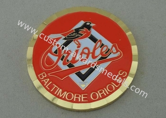 Moneta a 2.0 pollici del metallo di Baltimore Orioles di doratura da ottone timbrato