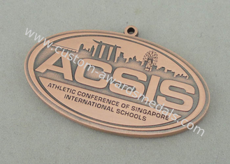 Le scuole internazionali atletiche muoiono medaglie della colata, medaglia a 3.5 pollici antica di ramatura