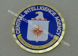 Moneta militare d'ottone del CIA, smalto molle e doratura