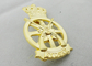 Il Pin in lega di zinco del risvolto della pressofusione JYDSKE, Pin morbido dello smalto 3D con oro nebbioso placcato