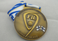 Il rame di FIL U-19/medaglie del peltro/in lega di zinco mondo di campionato del nastro con la pressofusione