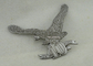 3D emblema militare in lega di zinco su misura, distintivo d'argento antico di Pin della polizia