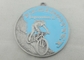 Ottone della medaglia dello smalto di sport della bici timbrato con la placcatura d'argento antica
