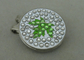 Clip amichevole eco- del cappuccio di golf con il cristallo di rocca, emblema duro di Pin della fibula del ferro