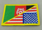 Amichevole eco- a 3,25 pollici su misura degli Stati Uniti dell'uniforme della toppa promozionale del distintivo