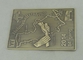 La medaglia maratona vicino muore colata con 3D di placcaggio d'ottone antico in lega di zinco