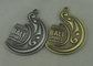 Gli sport dei lati 3D Bali del doppio muoiono medaglie della colata, ottone antico e placcatura d'argento dell'oggetto d'antiquariato