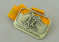 3D medaglie correnti del nastro della pressofusione per letame 2014 fuori e la placcatura d'ottone antica