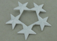 3 stelle assegnano a distintivi lo spruzzo in lega di zinco con a 2.5 pollici bianco