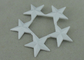 3 stelle assegnano a distintivi lo spruzzo in lega di zinco con a 2.5 pollici bianco