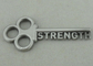 Il distintivo chiave del ricordo di forza da in lega di zinco placcatura d'argento antica della pressofusione