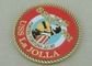 USS La Jolla in lega di zinco moneta personale della pressofusione, doratura antica con il bordo della corda