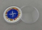 ISAF a 2.0 pollici ha personalizzato le monete, l'imballaggio della scatola di moneta, ottone perforato con smalto molle