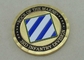 Le monete personali ottone su ordinazione a 2.0 pollici, militari di U.S.A. di doratura coniano
